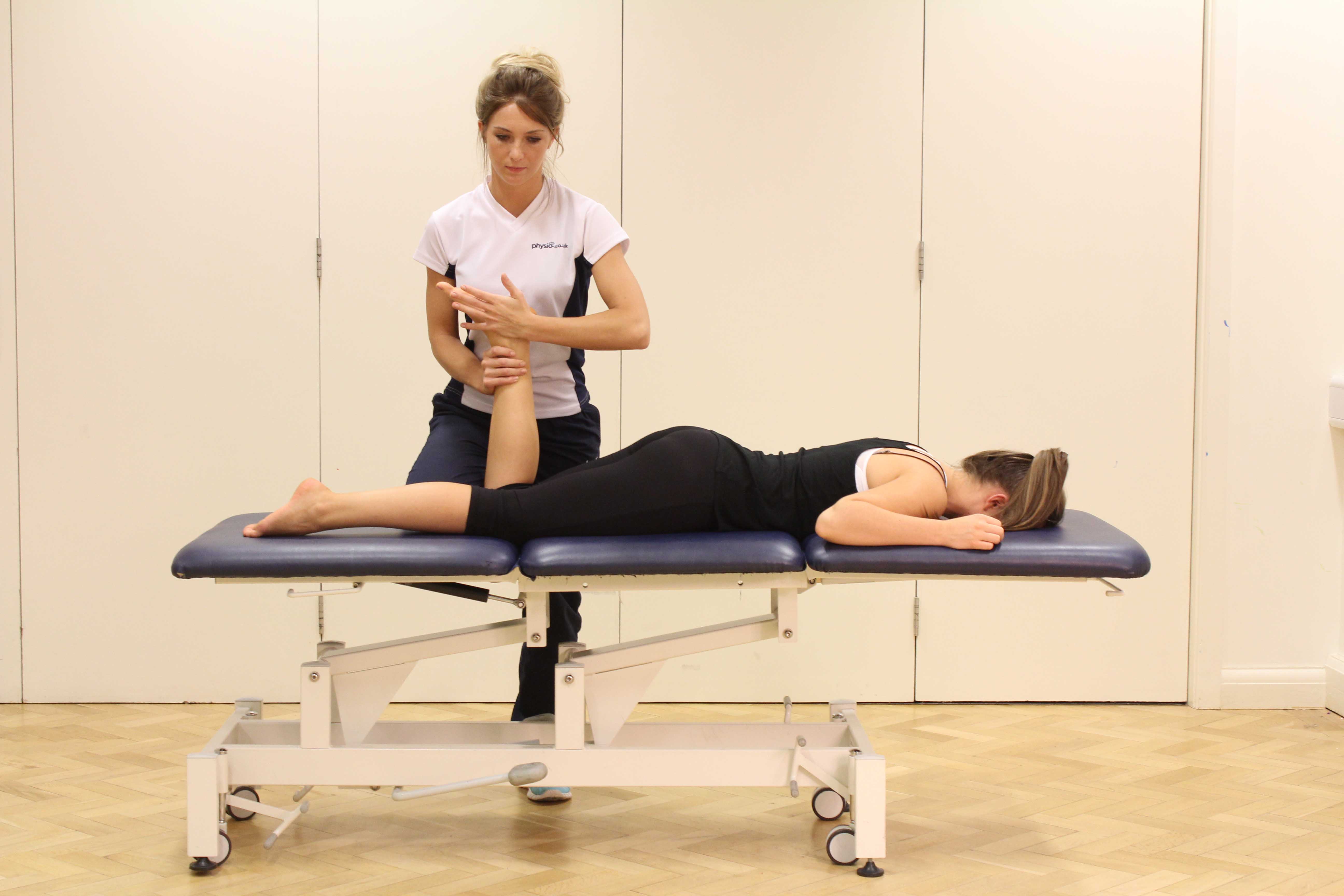 Mobilisations and stretches applied to the connective tissues in the ankle