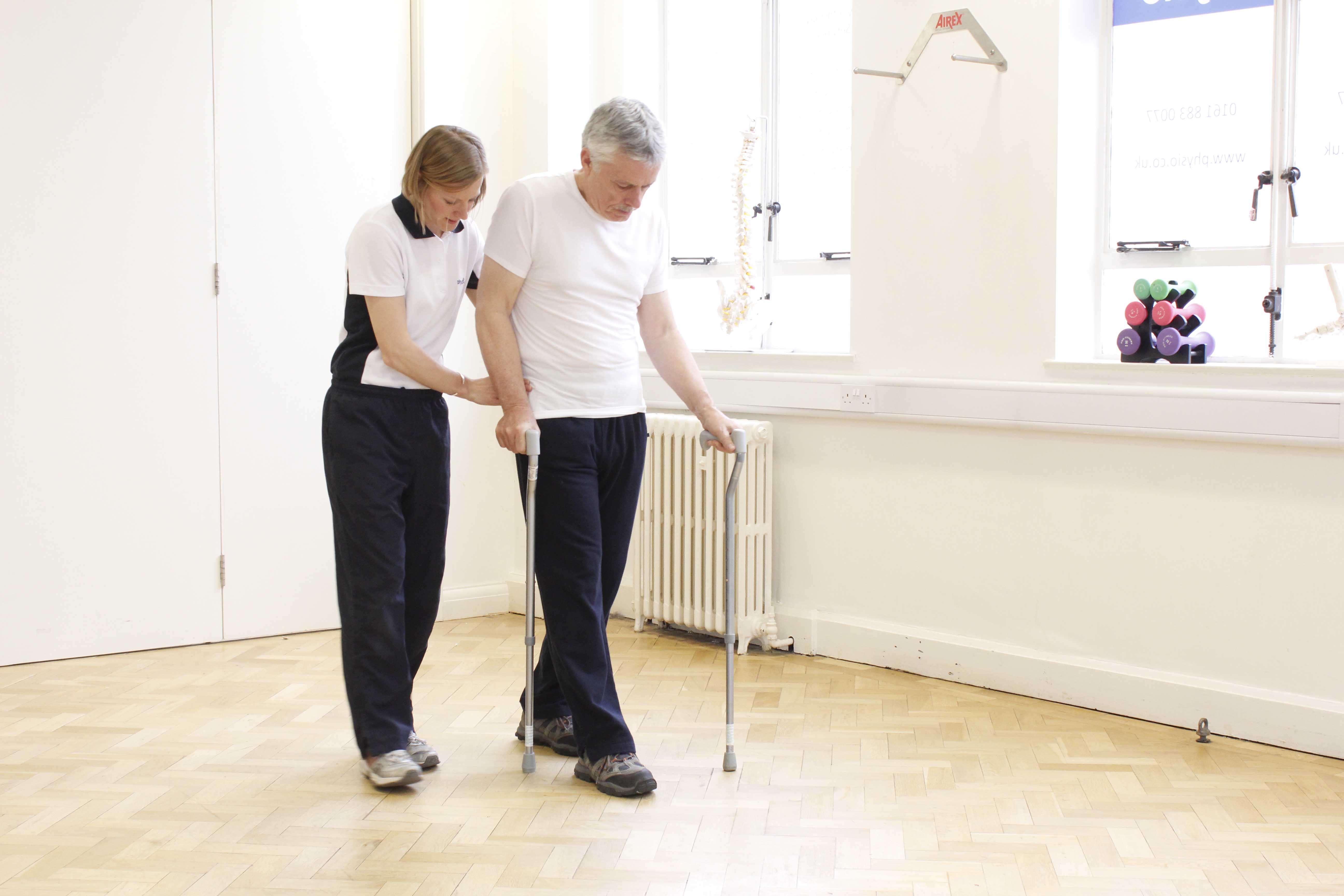 Your physiotherapists may require you to spend some time using a walking aid if they suspect you are suffering with a stress fracture.